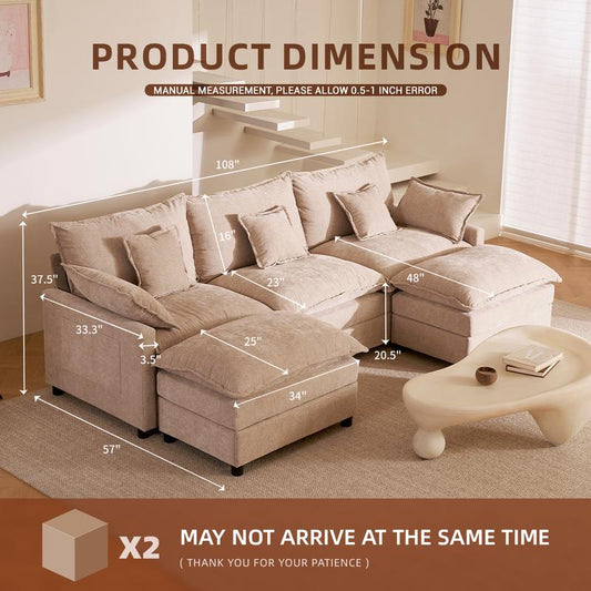 HVNIX® U-Shaped Cloud Sofa