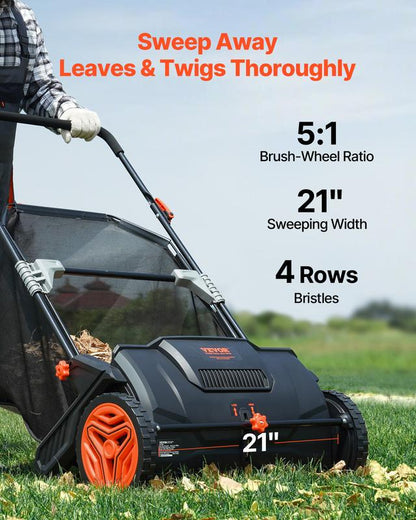 LAWNPRO 21-Inch Push Lawn Sweeper
