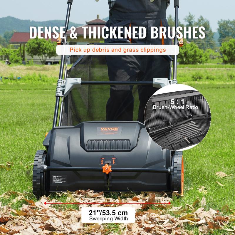 LAWNPRO 21-Inch Push Lawn Sweeper